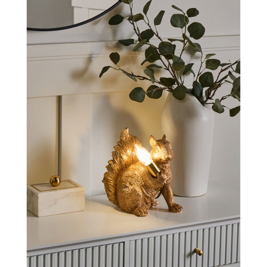 Lampa stołowa Wiewiórka PINOLI Złoty