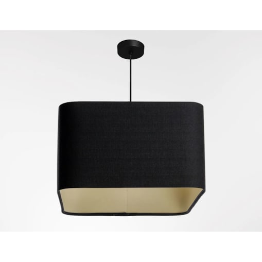 Lampa wisząca KWADRO LEN 005-40w30 czarna/beżowa