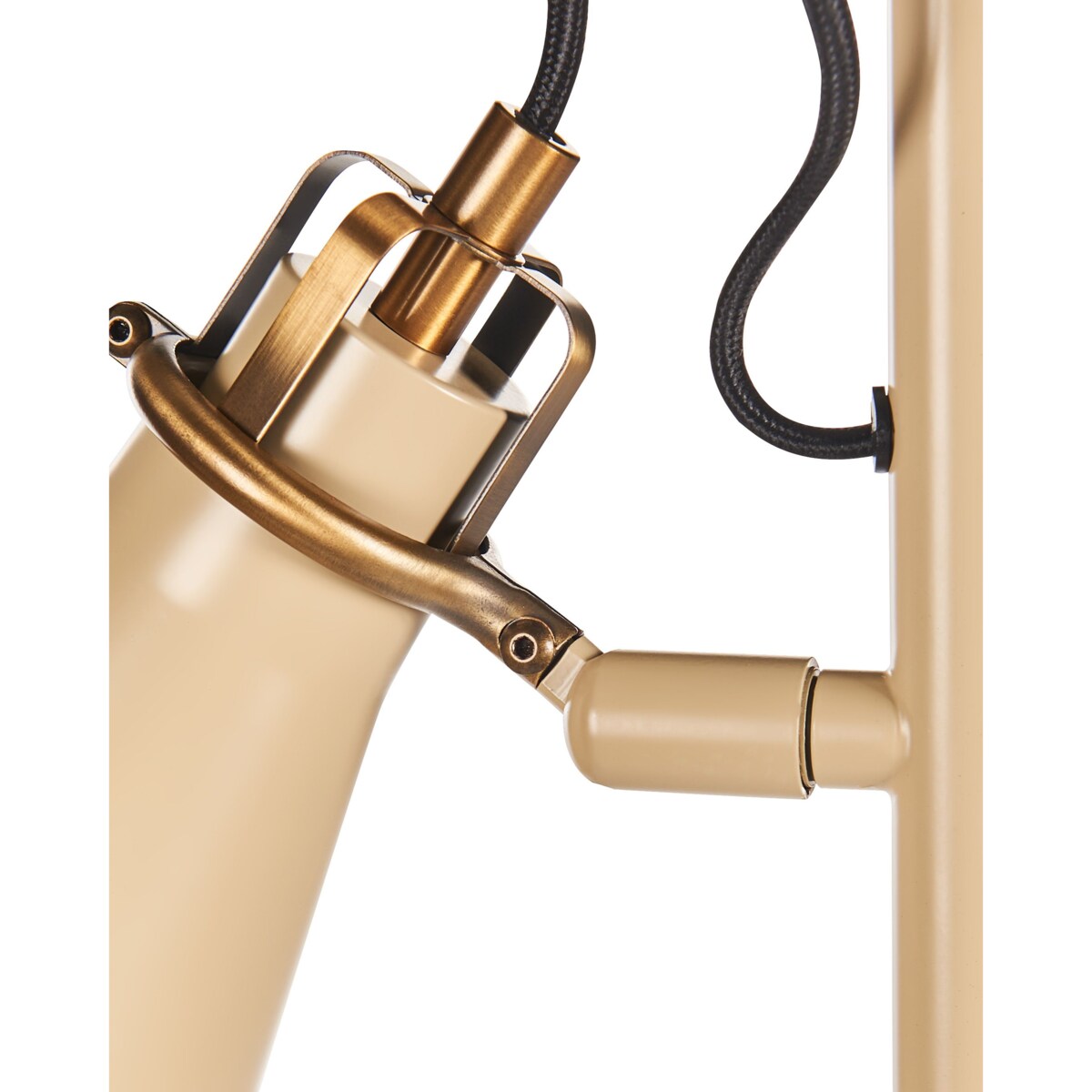 Lampa podłogowa regulowana metalowa beżowa MOYOLA