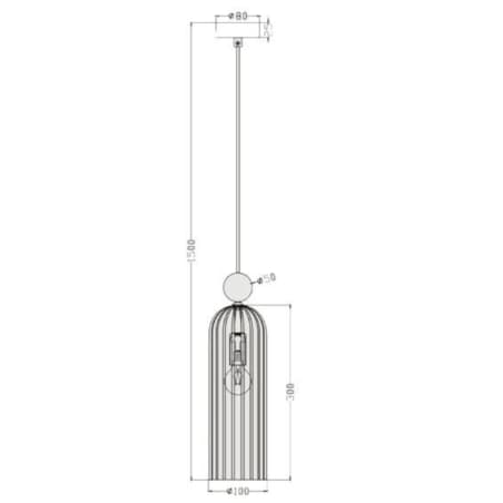 Wisząca lampa tuba Piega LP-939/1P amber Light Prestige bursztynowy szklany zwis do salonu