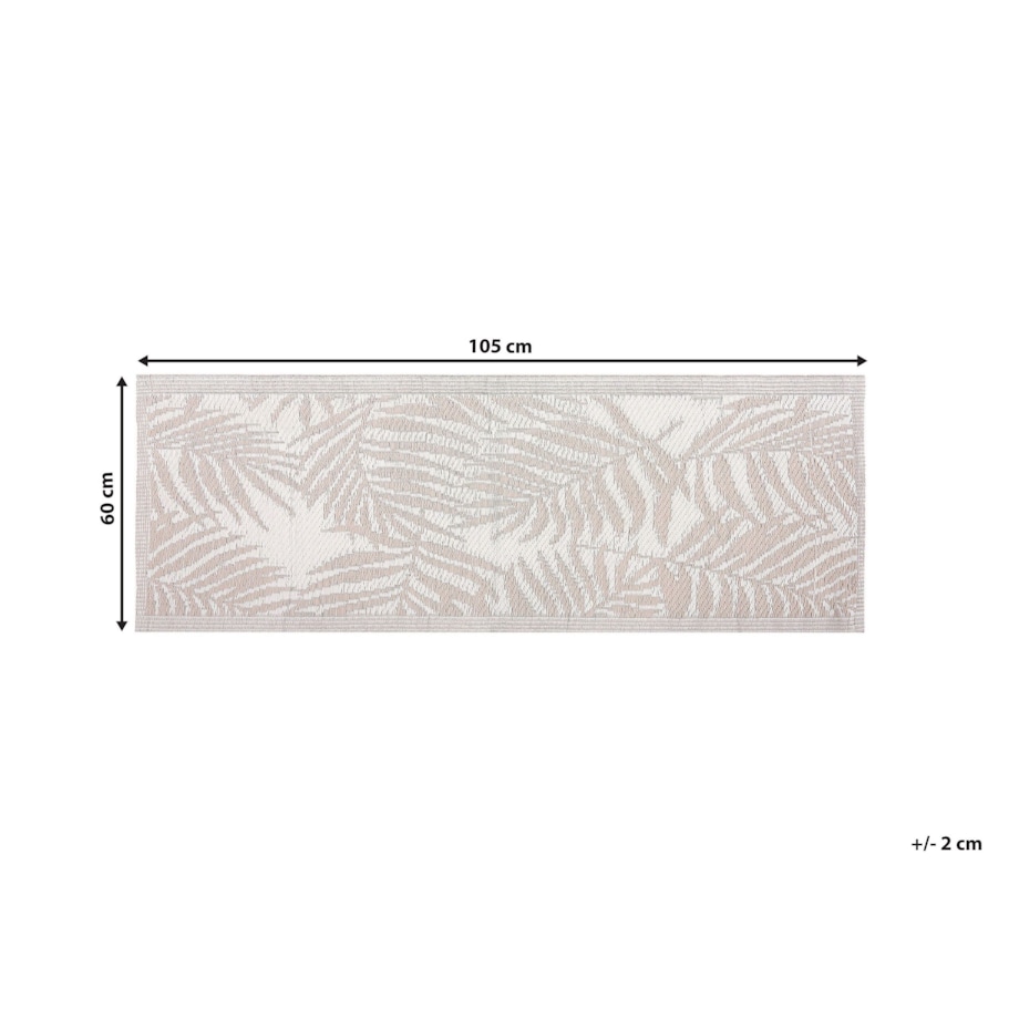 Dywan zewnętrzny 60 x 105 cm beżowy KOTA