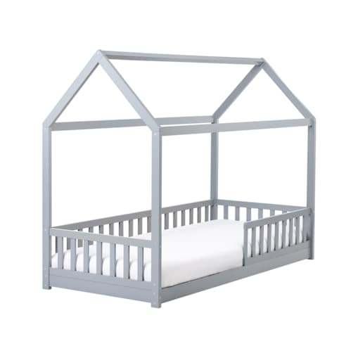 Łóżko Drewno sosnowe COSSAYE 90 x 200 cm Szary