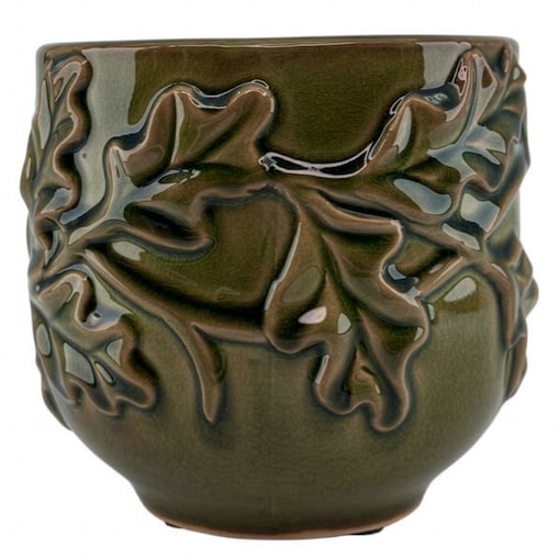 DONICZKA CERAMICZNA NA BALKON TARAS ZIELONA 14cm NA BONSAI BALKON TARAS