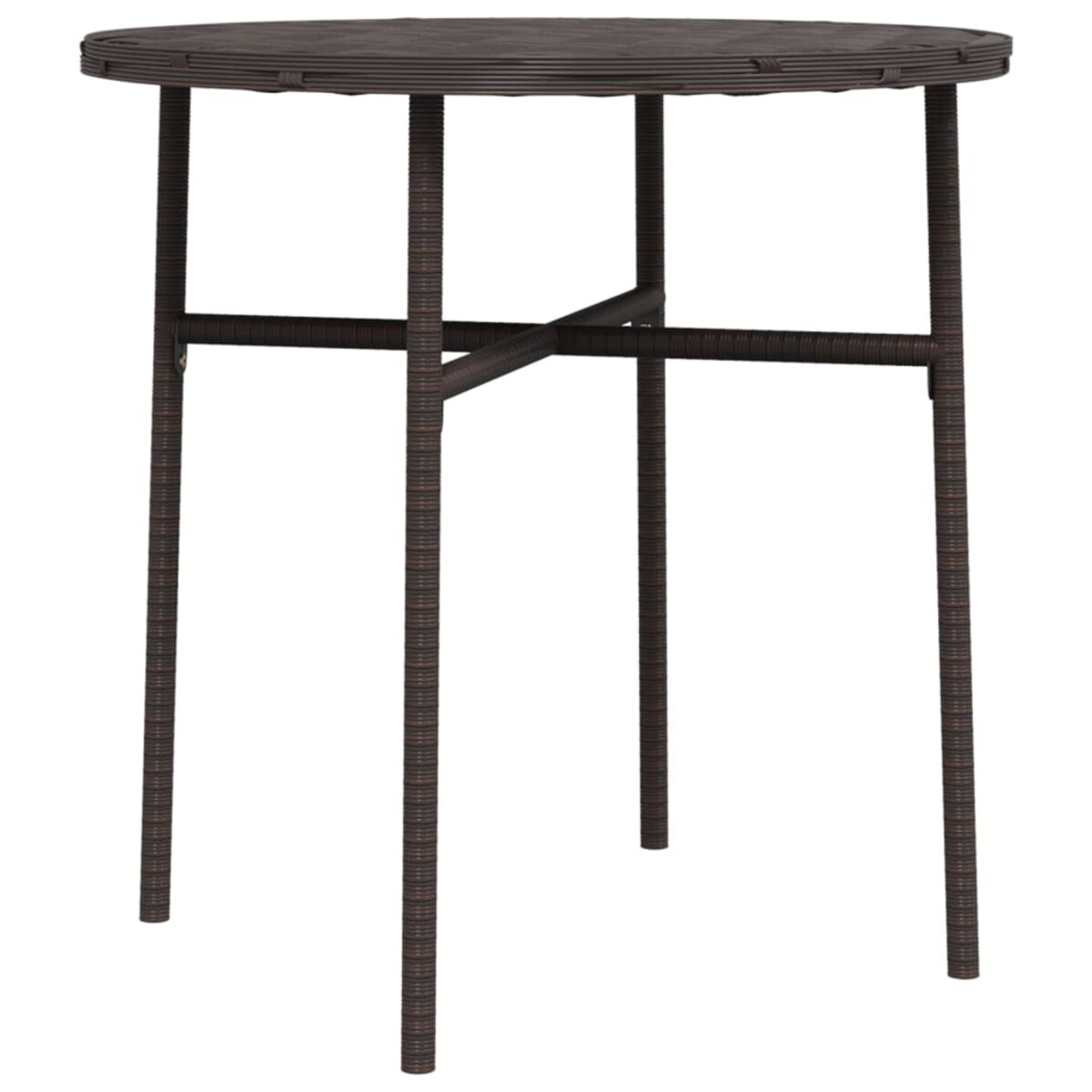 vidaXL Stolik herbaciany, brązowy, 45 cm, polirattan