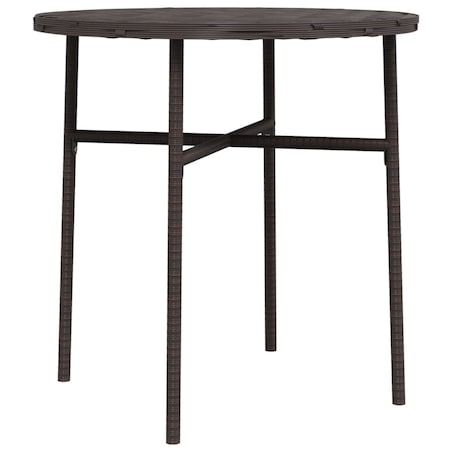 vidaXL Stolik herbaciany, brązowy, 45 cm, polirattan