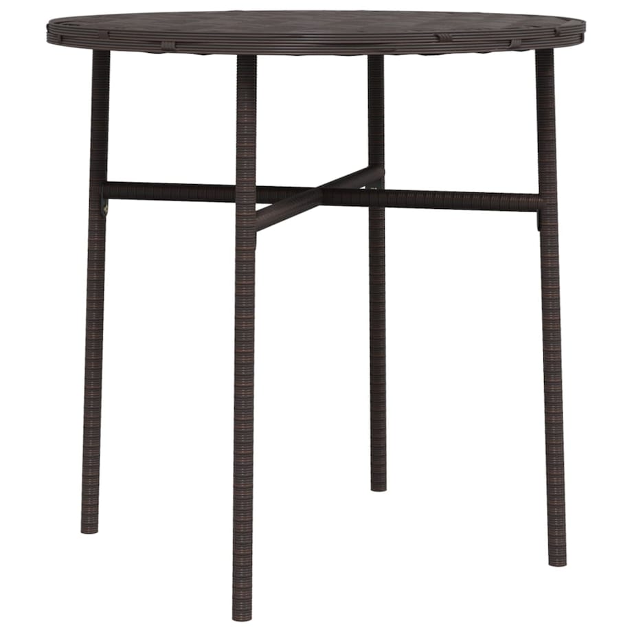 vidaXL Stolik herbaciany, brązowy, 45 cm, polirattan