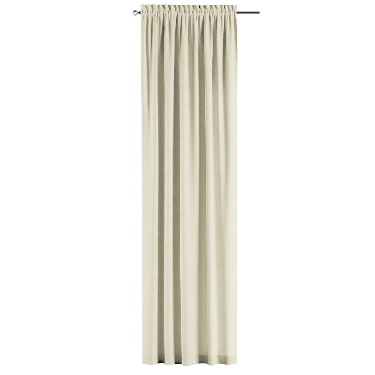 Zasłona na kanale z grzywką 1 szt. 130x245 kremowy