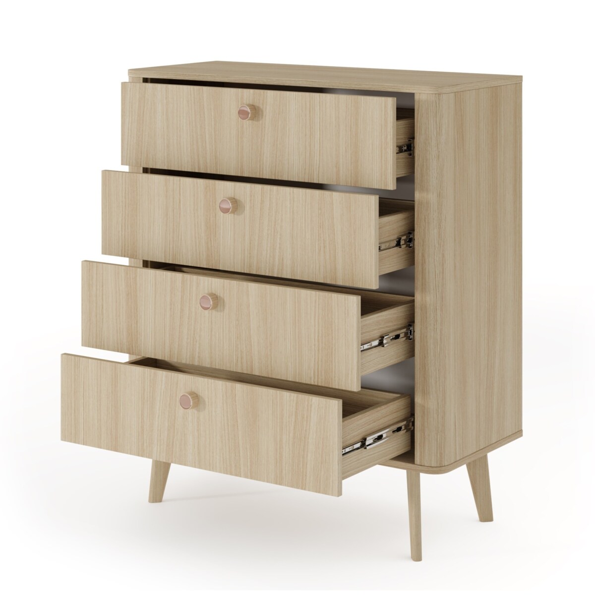 Komoda mała 88 KIKI na drewnianych nogach 4S