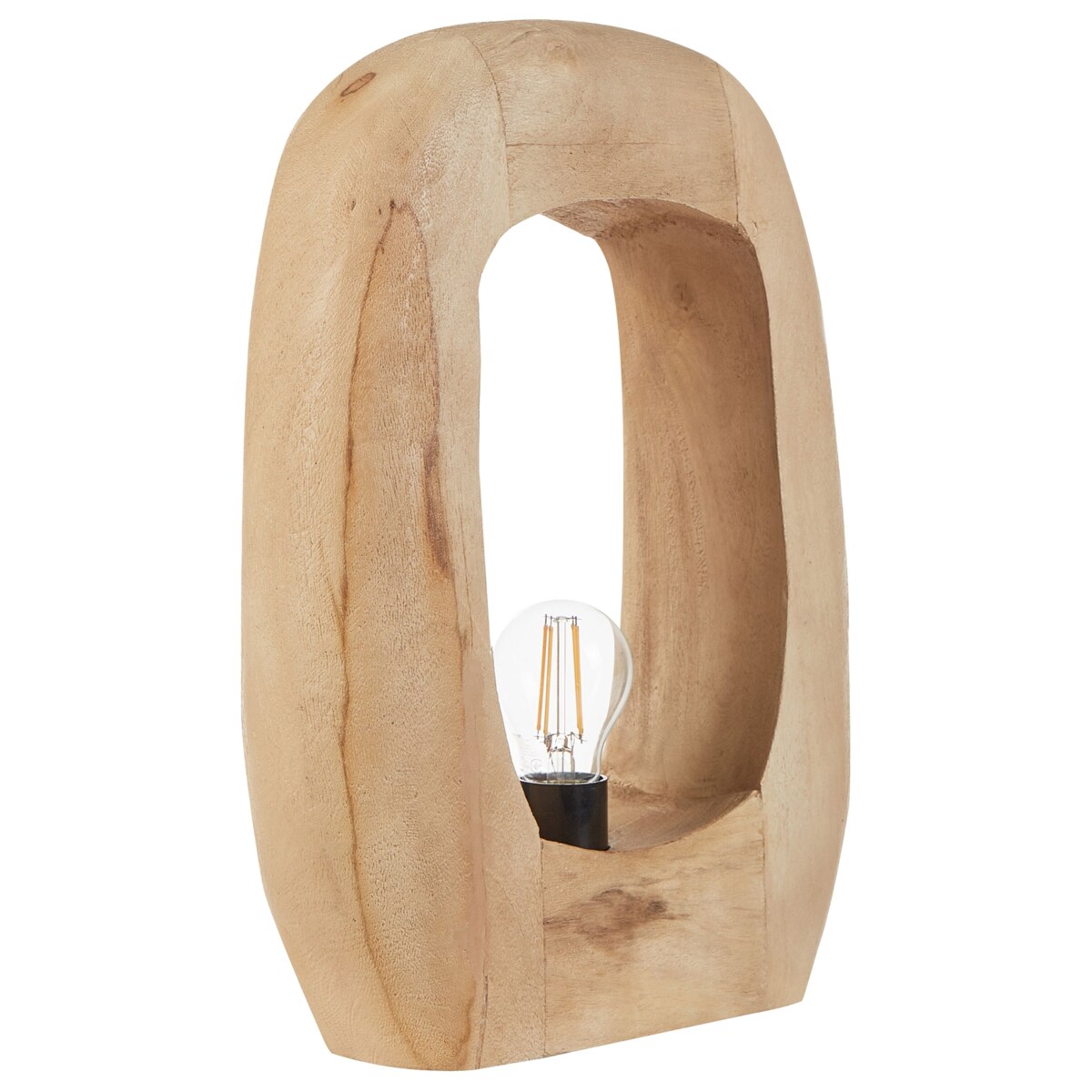 Lampka stołowa drewno mango jasna AJAY