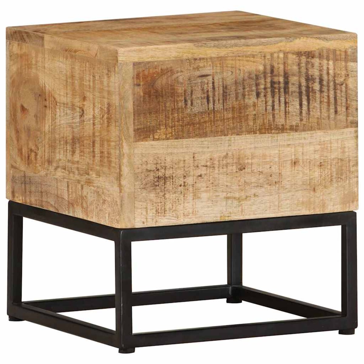 vidaXL Stolik boczny, 30x30x33 cm, surowe drewno mango