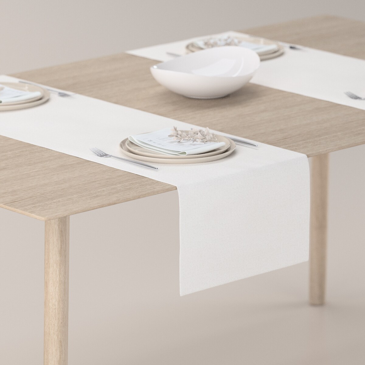 Bieżnik prostokątny 40x130 białoszary