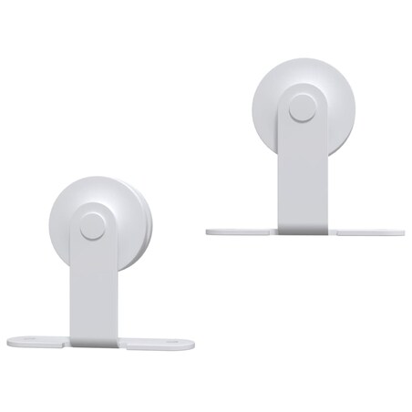 vidaXL System do montażu drzwi przesuwnych, 183 cm, stalowy, biały