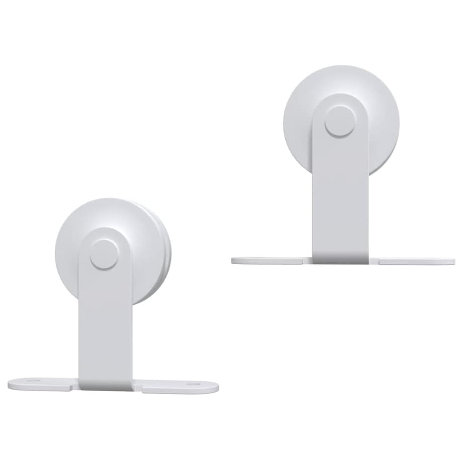 vidaXL System do montażu drzwi przesuwnych, 183 cm, stalowy, biały