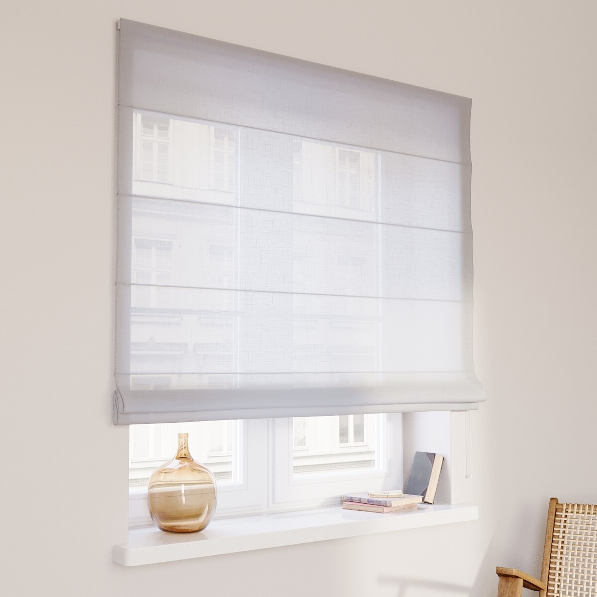 Roleta rzymska Capri 120x160 prześwitująca ecru