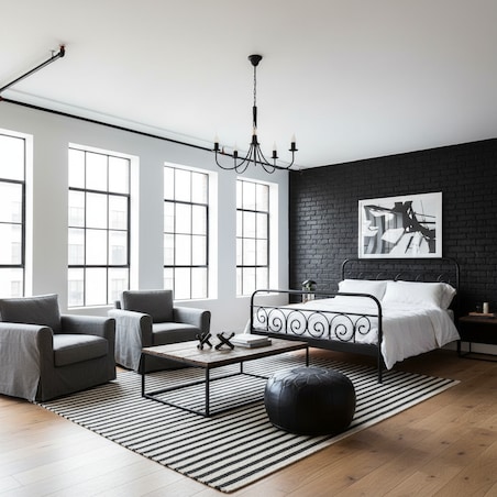 czarna lampa wisząca sufitowa 5 punktowa edylit loft do kuchni