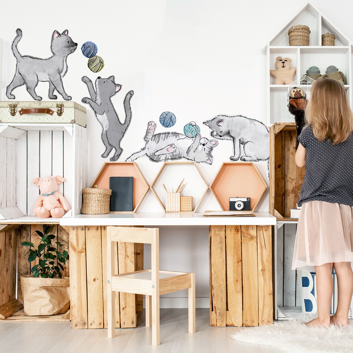 Naklejka na ścianę Kotki