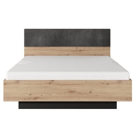 Łóżko sypialniane 160 ALLI z pojemnikiem na pościel i zagłówkiem