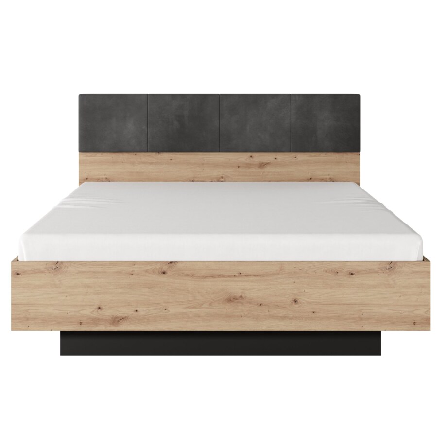 Łóżko sypialniane 160 ALLI z pojemnikiem na pościel i zagłówkiem