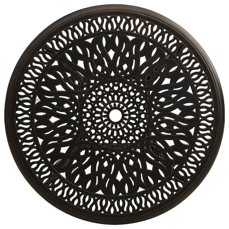 vidaXL Stół ogrodowy, brązowy, 90x90x74 cm, odlewane aluminium