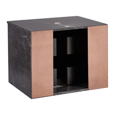 Wisząca szafka pod umywalkę SERRA 60 cm Czarny marmur