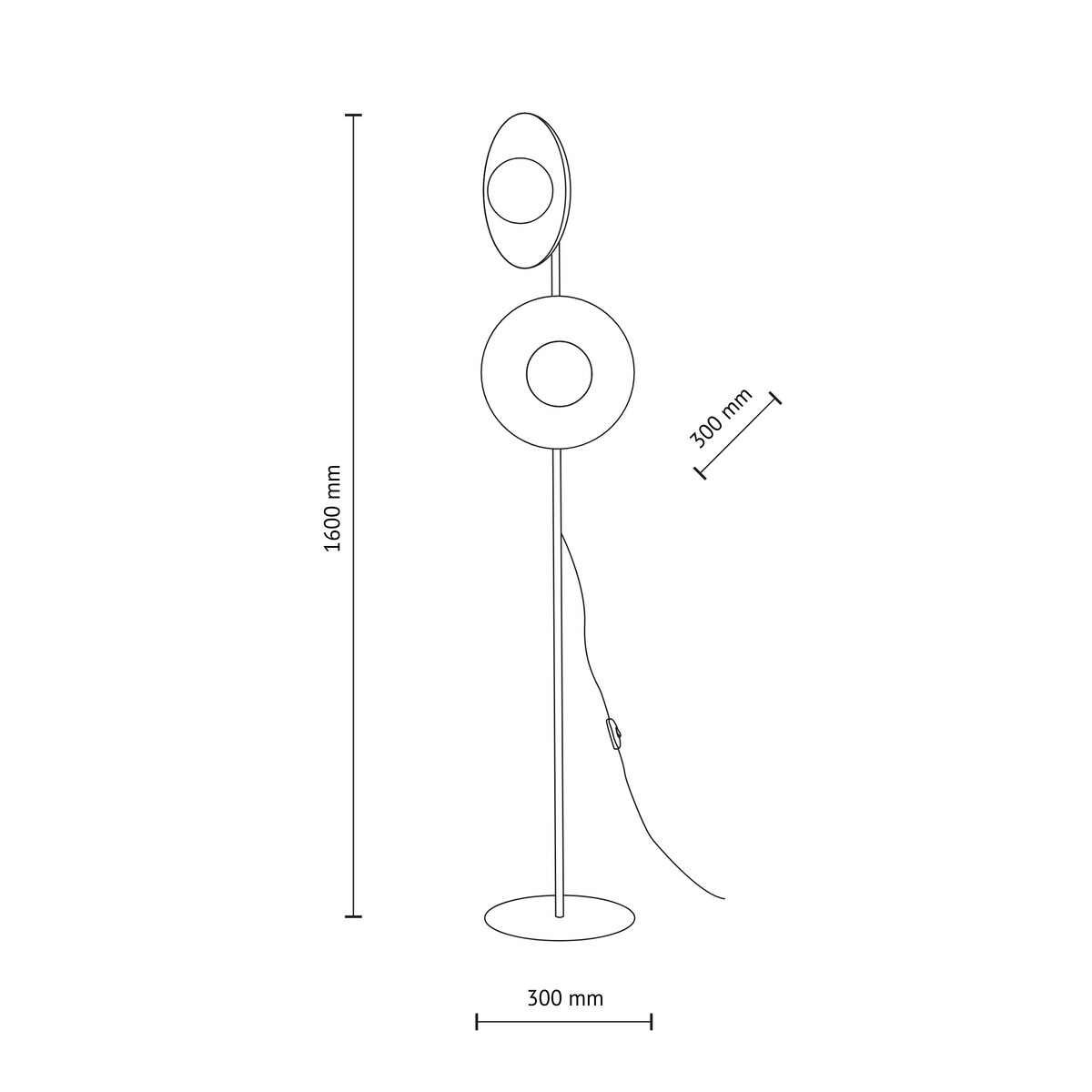 Lampa Podłogowa SLATE NEW Brązowa 2-Punktowa 160 cm TK Lighting