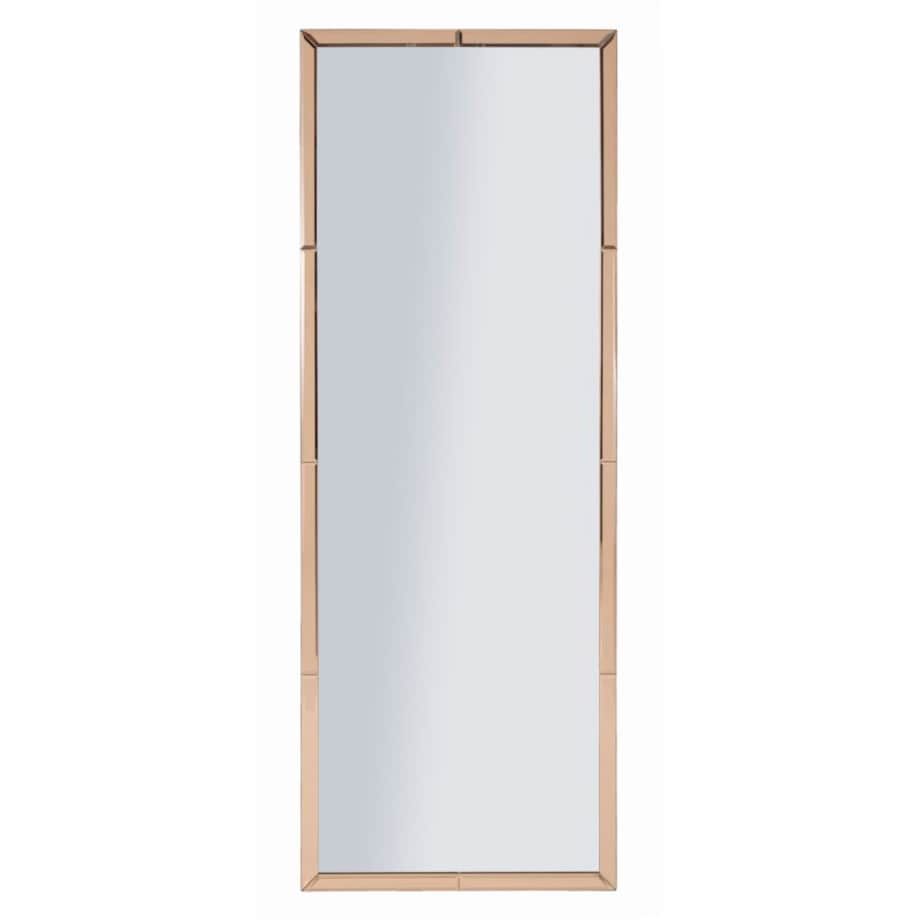 Lustro ścienne Berlin, kolor różowy, płyta MDF i szkło, 55 x 2 x 150 cm, do salonu i przedpokoju, Mauro Ferretti