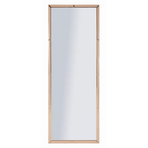 Lustro ścienne Berlin, kolor różowy, płyta MDF i szkło, 55 x 2 x 150 cm, do salonu i przedpokoju, Mauro Ferretti