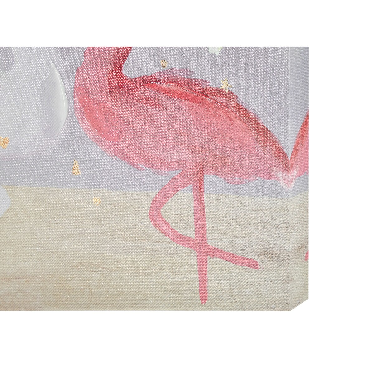 Zestaw 3 obrazów na płótnie zwierzęta 30 x 30 cm szaro-różowy TIMIA