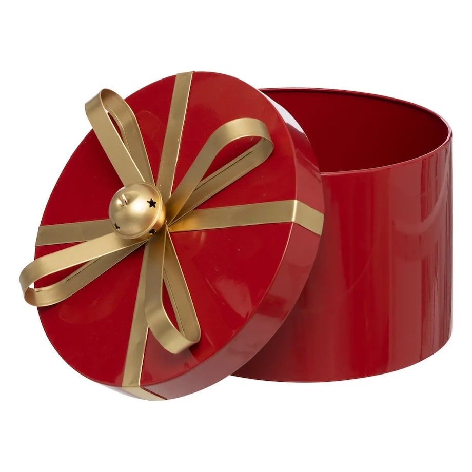 Pudełka metalowe świąteczne z dzwoneczkiem