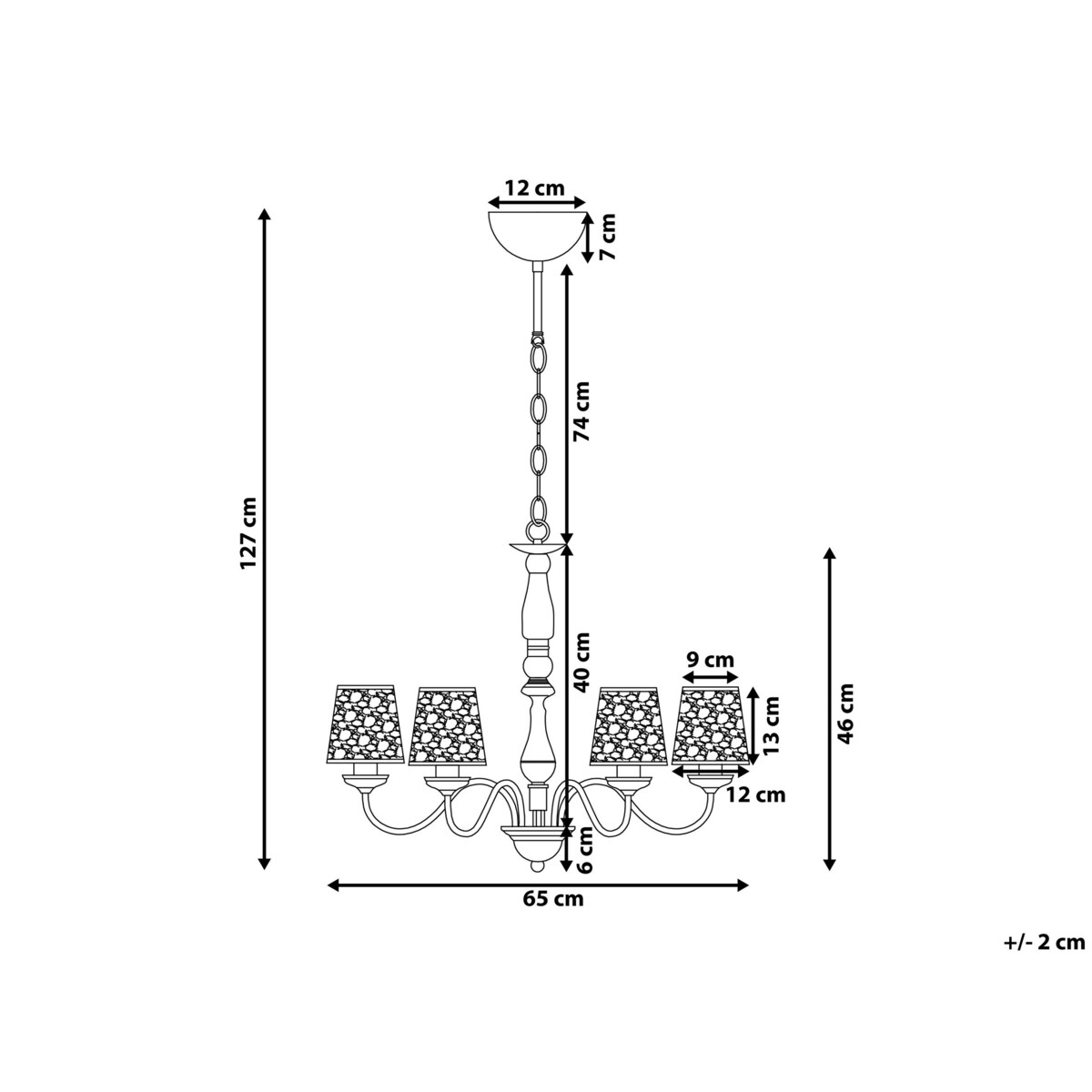 Żyrandol metalowy srebrny BRADANO