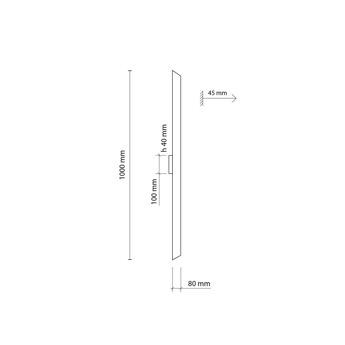 Kinkiet LED TK Lighting NAVI Black Long 24W 100 cm czarny 3000K 1570 lm nowoczesny lampka ścienna