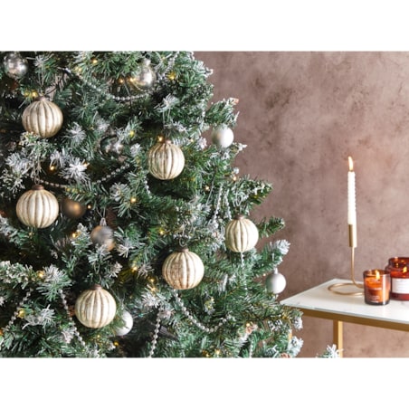 Zestaw 6 bombek szklanych srebrny IVOIRE