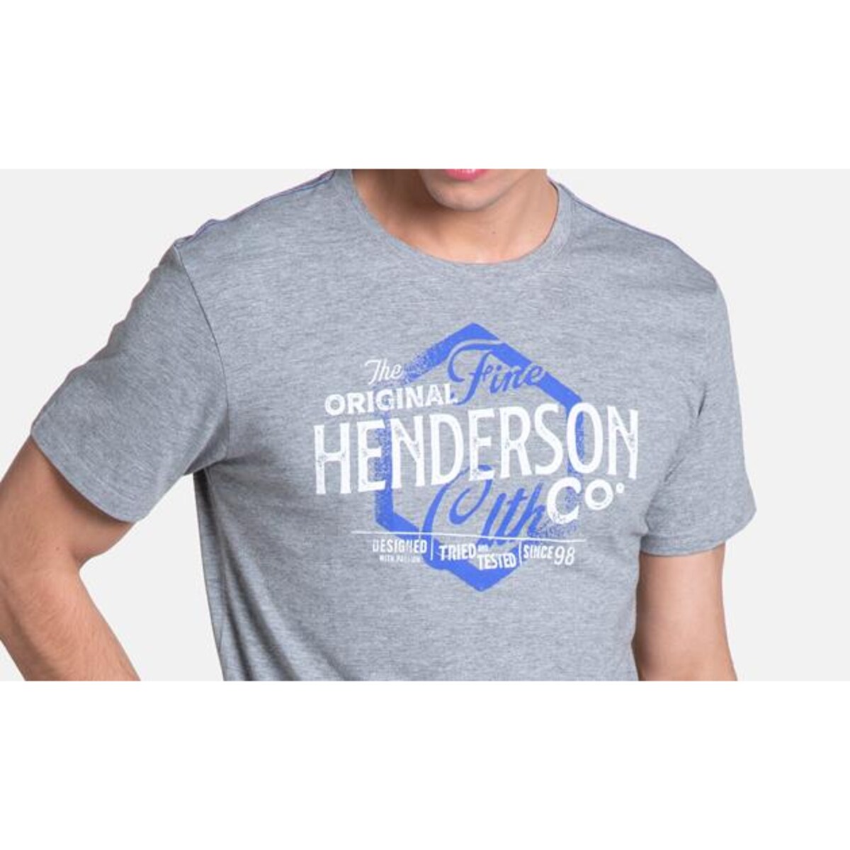 Piżama Lars 38869-90X Szaro-Niebieska Szaro-Niebieski, M