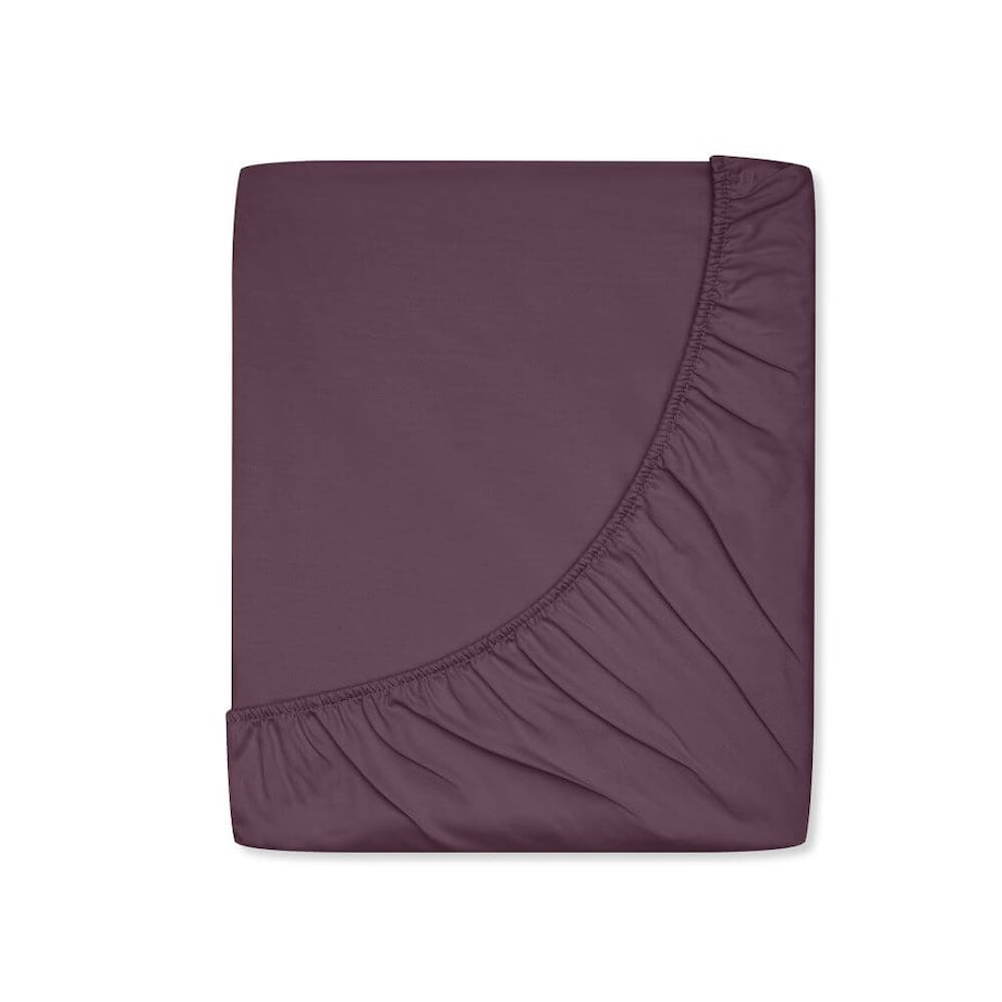 Prześcieradło satynowe z gumką royal purple 160 x 200 cm