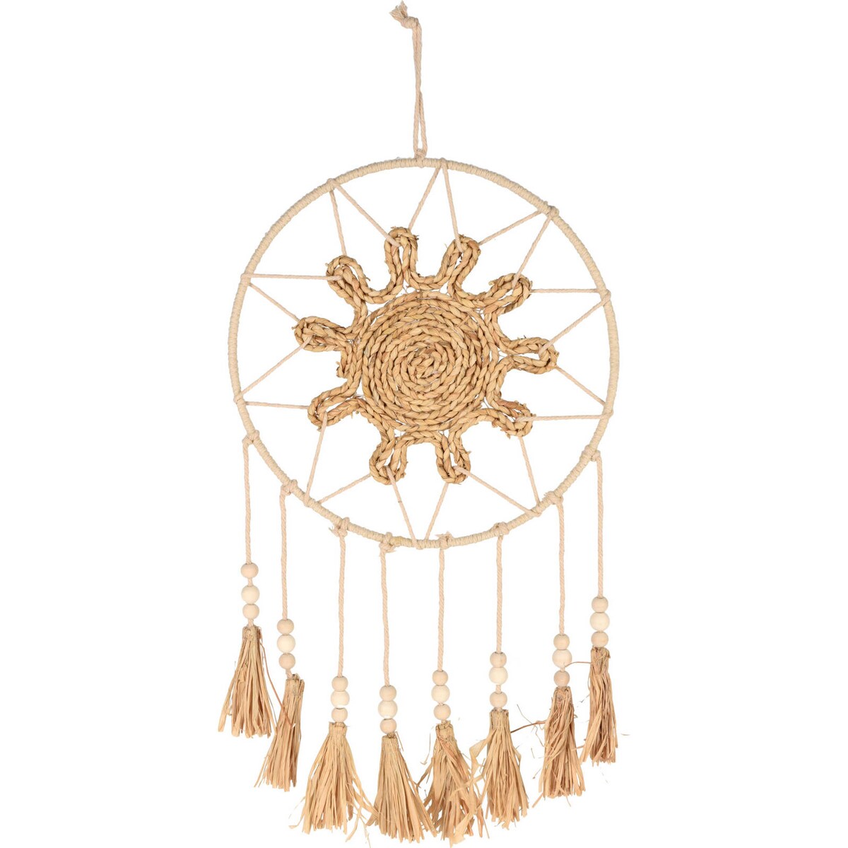 Dekoracja wisząca, łapacz snów, bawełna, 31 x 65 cm