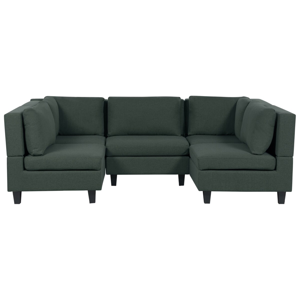Sofa modułowa 5-osobowa ciemnozielona UNSTAD