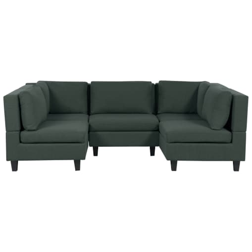 Sofa modułowa 5-osobowa ciemnozielona UNSTAD