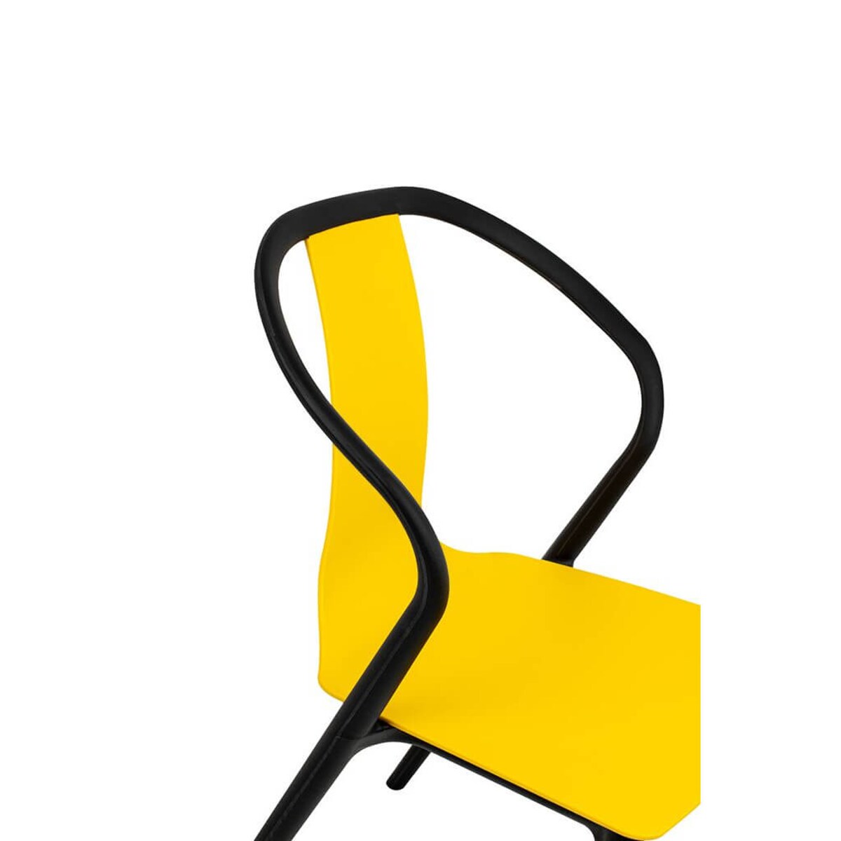 Nowoczesne krzesło jadalniane Vincent żółte czarne