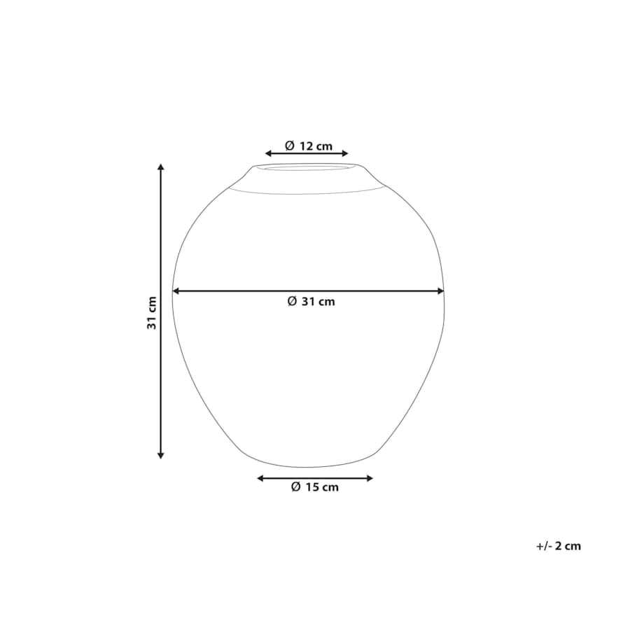Wazon dekoracyjny ceramiczny czarny LAURI