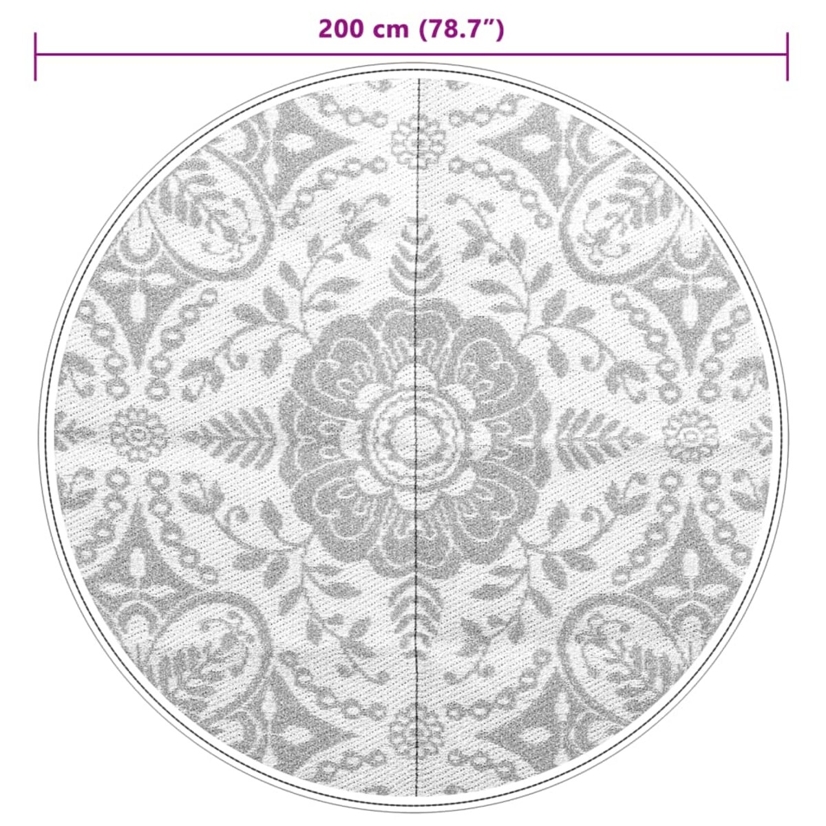 vidaXL Dywan na zewnątrz, ARAKIL błękitny, Ø200 cm, PP