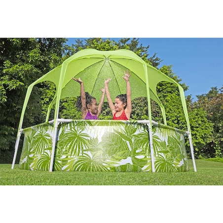 Basen ogrodowy stelażowy Bestway z daszkiem rodzinny dla dzieci 244x51 cm