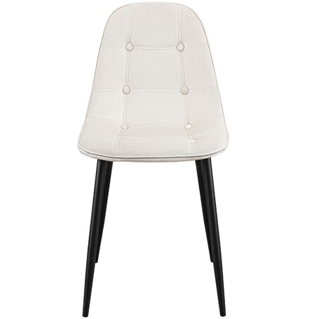 Krzesło tapicerowane welurowe do salonu jadalni guziki beżowe