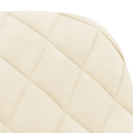 vidaXL Krzesła stołowe, 2 szt., kremowe, obite aksamitem