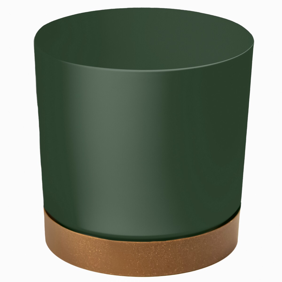 Doniczka Ogrodowa 14,8Cm Z Podstawką Do Domu Donica Plastikowa Gładka Zielona