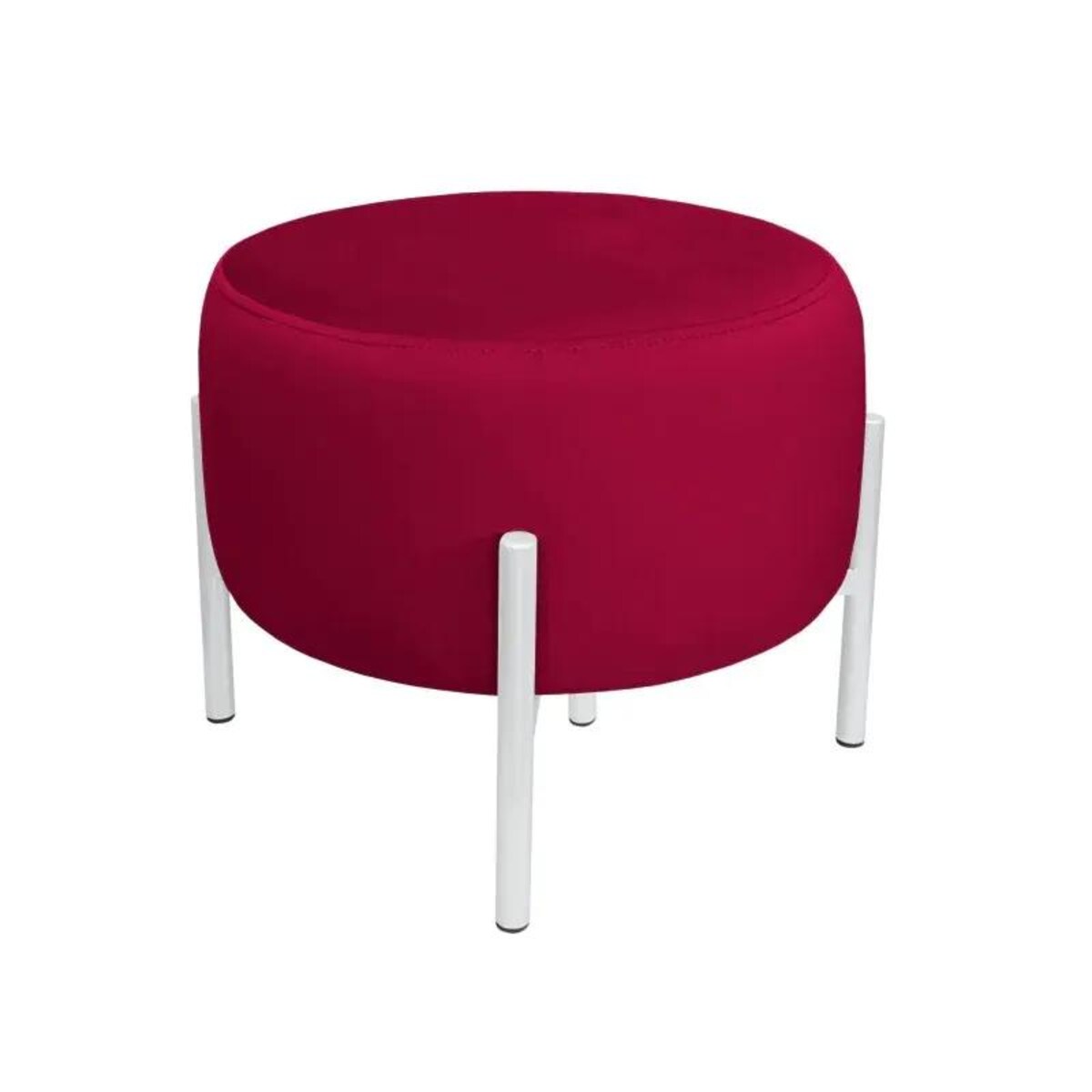 Pufa WILFRED MG VELVET bordowa/biała