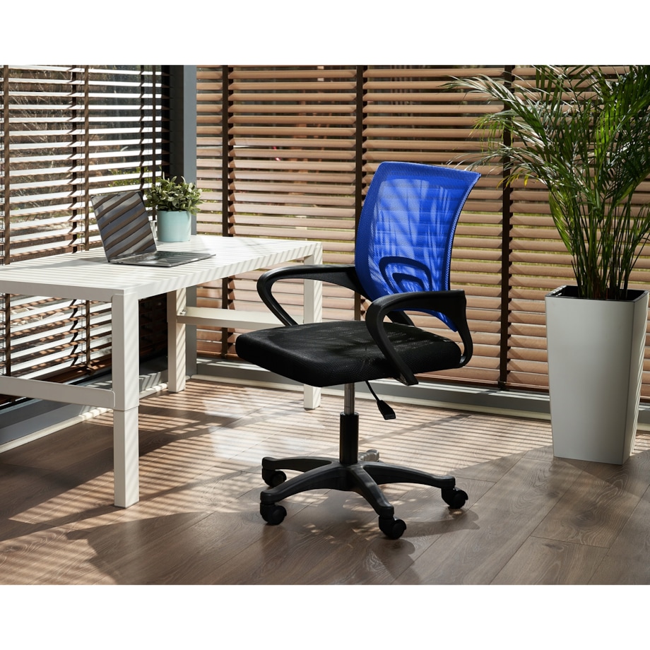 Krzesło biurowe profilowane SMART niebieskie