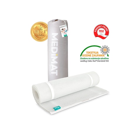 Materac przeciwodleżynowy 90x200 MEDiMAT z antybakteryjnymi jonami srebra