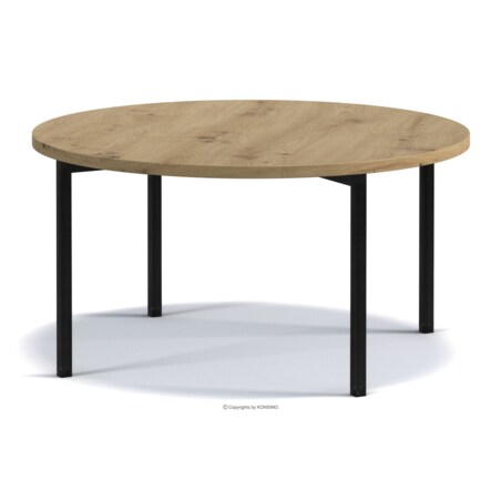 KONSIMO GERIS Stolik kawowy do salonu w stylu industrialnym, dąb rzemieślniczy