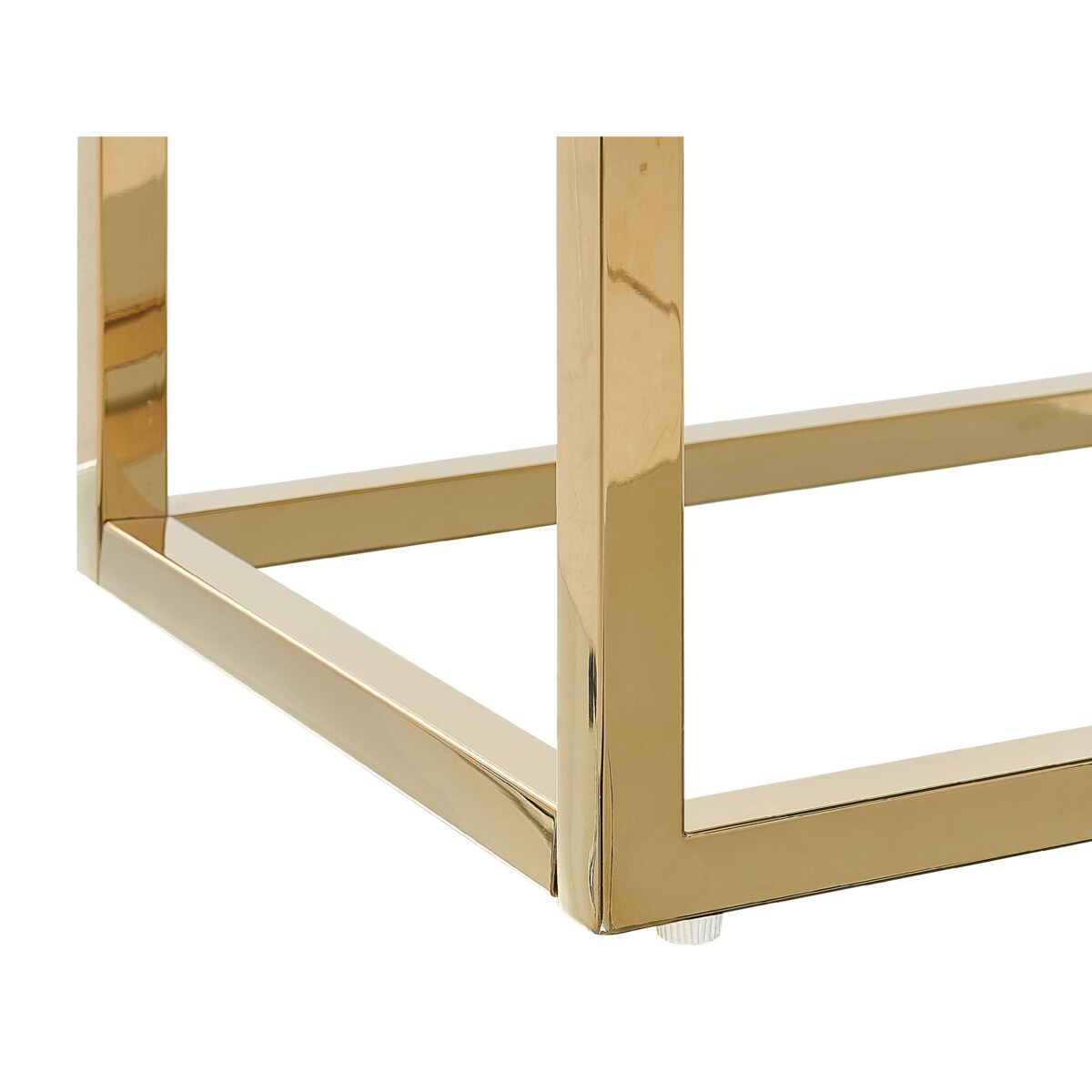 Konsola szklana efekt marmuru biało-złota AZUSA