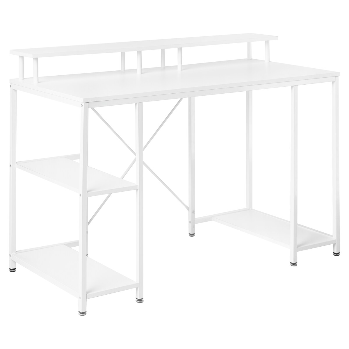 Biurko CADDO Biały 120 cm 60 cm z półkami